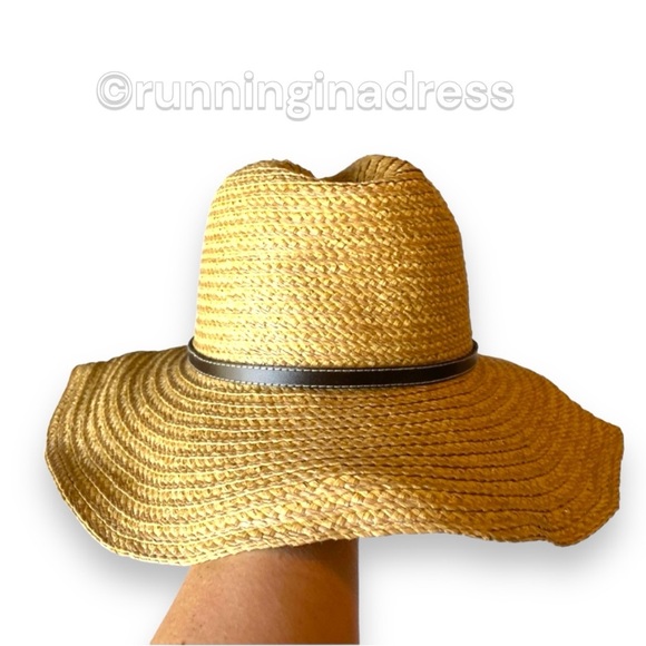 Nine West Packable Wire Brim Straw Sun Hat - Picture 5 of 10